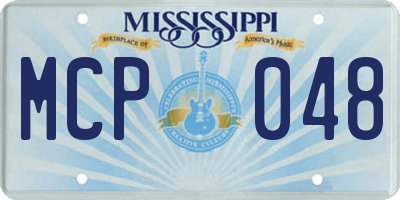 MS license plate MCP048