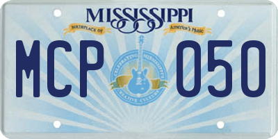 MS license plate MCP050
