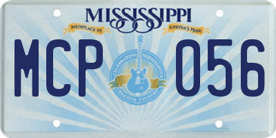MS license plate MCP056