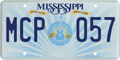 MS license plate MCP057