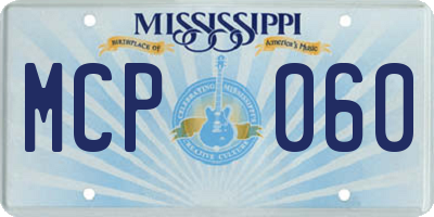 MS license plate MCP060