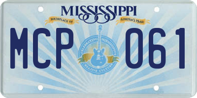 MS license plate MCP061