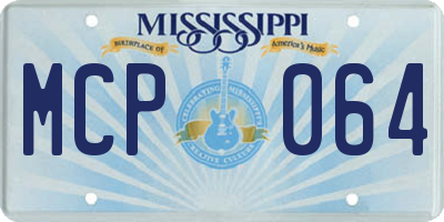 MS license plate MCP064