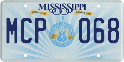 MS license plate MCP068