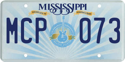 MS license plate MCP073