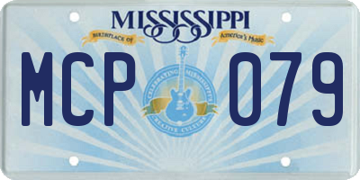 MS license plate MCP079