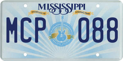 MS license plate MCP088