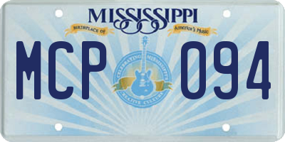 MS license plate MCP094