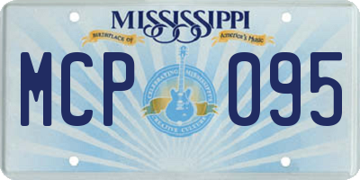 MS license plate MCP095
