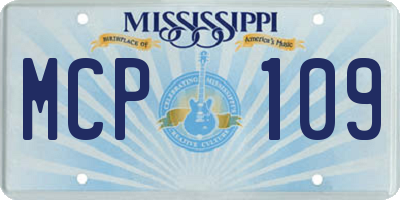 MS license plate MCP109