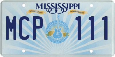 MS license plate MCP111