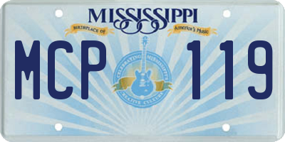 MS license plate MCP119