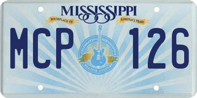 MS license plate MCP126
