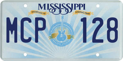 MS license plate MCP128