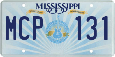 MS license plate MCP131