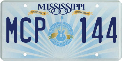 MS license plate MCP144