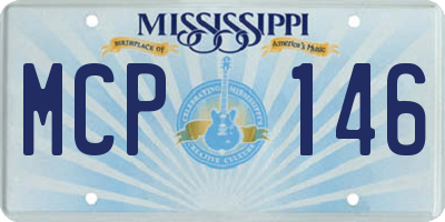MS license plate MCP146