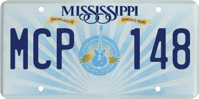 MS license plate MCP148