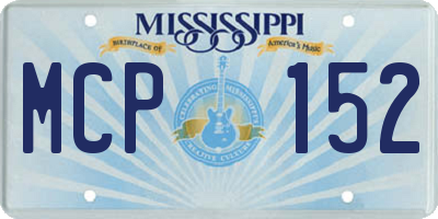 MS license plate MCP152