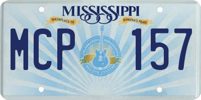 MS license plate MCP157