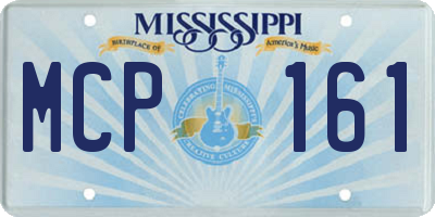 MS license plate MCP161