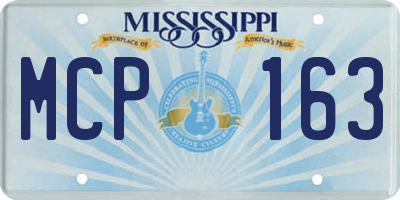 MS license plate MCP163