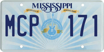 MS license plate MCP171