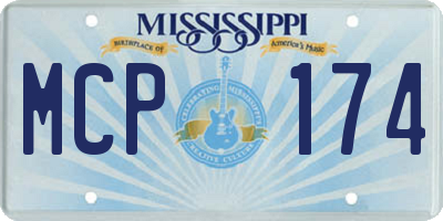 MS license plate MCP174