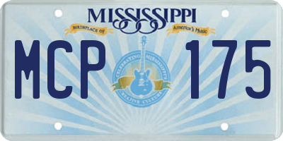 MS license plate MCP175