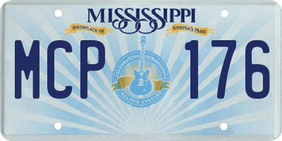 MS license plate MCP176