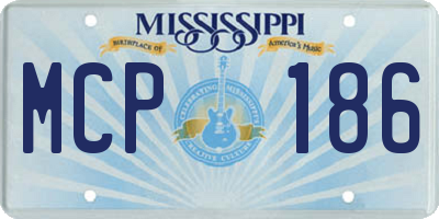 MS license plate MCP186