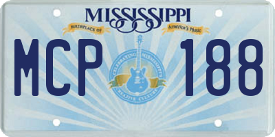 MS license plate MCP188