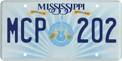 MS license plate MCP202
