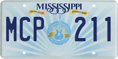 MS license plate MCP211