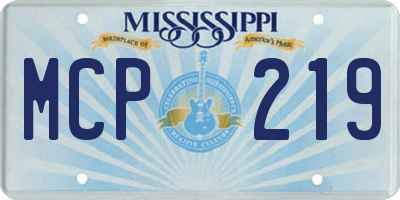 MS license plate MCP219