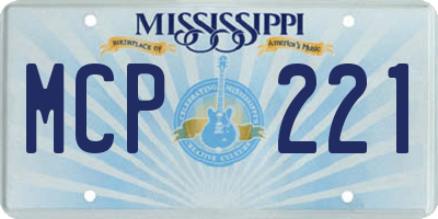 MS license plate MCP221