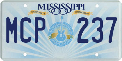 MS license plate MCP237