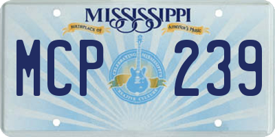 MS license plate MCP239