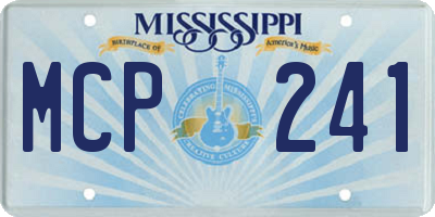 MS license plate MCP241
