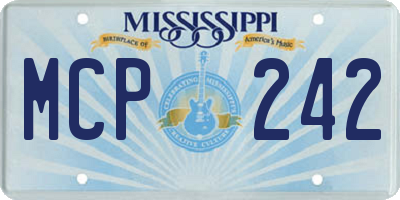 MS license plate MCP242