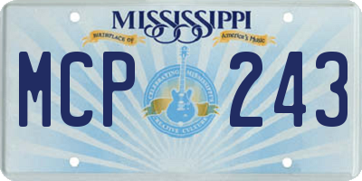 MS license plate MCP243
