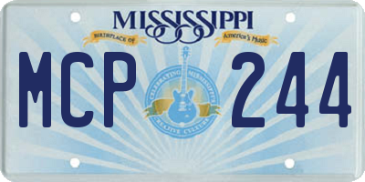 MS license plate MCP244