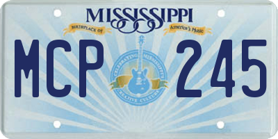 MS license plate MCP245