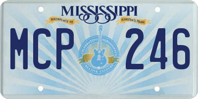 MS license plate MCP246
