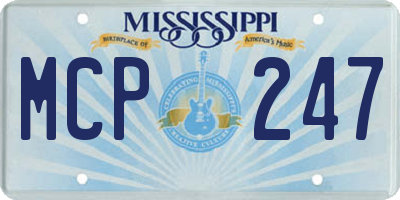 MS license plate MCP247