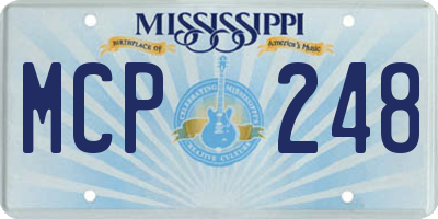 MS license plate MCP248