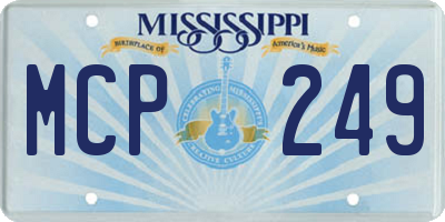 MS license plate MCP249