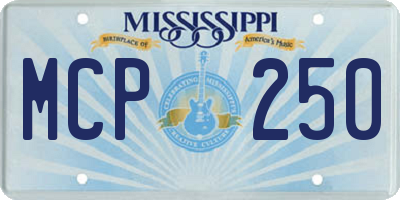 MS license plate MCP250