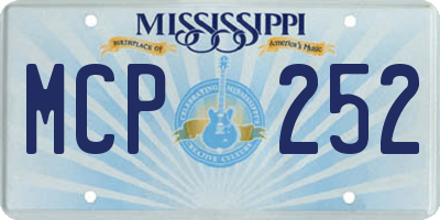 MS license plate MCP252