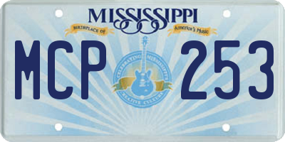MS license plate MCP253